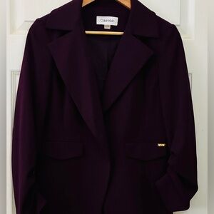 Calvin Klein Women's Deep Purple Blazer